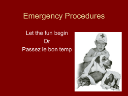 Emergency Procedures