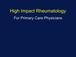 High Impact Rheumatology