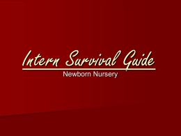 Intern Survival Guide - Pediatric Web Portal