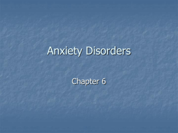 Anxiety Disorders - Texas Christian University