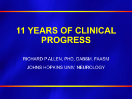 11 YEARS OF CLINICAL PROGRESS