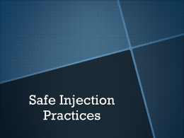 Safe Injection Practices - Home | HAI in Minnesota