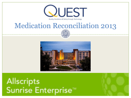 Medication Reconciliation - Home | School of Medicine
