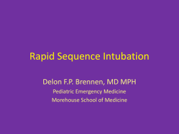 Rapid Sequence Intubation