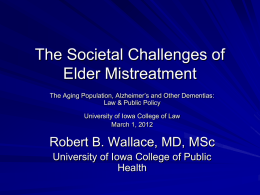 An Introduction to the Issues of Elder Abuse