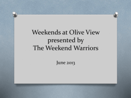 Weekend at Olive View presented by The Weekend Warriors