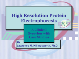 High Resolution Protein Electrophoresis