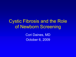 Cystic Fibrosis - University of Arizona Pediatric