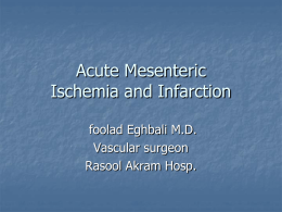 Acute Mesenteric Ischemia and Infarction