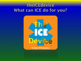 ICE “In Case of Emergency”