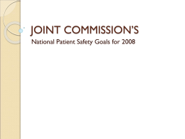 JOINT COMMISSION’S