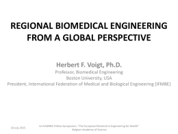 REGIONAL DIFFERENCES IN BIOMEDICAL ENGINEERING …