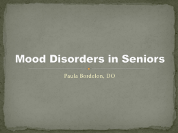 Psychiatric Disorders in Seniors