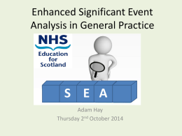 Significant Event Analysis in General Practice
