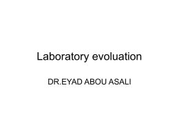 Laboratory evoluation - International University For