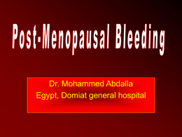Post-Menopausal Bleeding