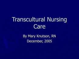 Transcultural Nursing Instructional Design
