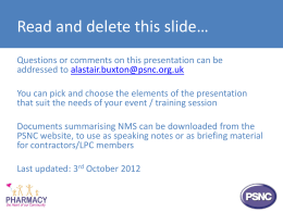 NMS presentation (September 2011)