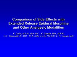 Comparison of Side Effects with Extended Release Epidural