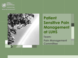Pain Management - Loyola Medicine