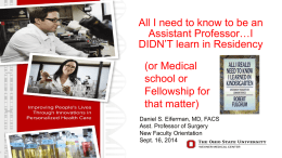 All I need to know to be an Assistant Professor…I DIDN’T