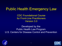 Improving Collaboration Between Public Health and Law
