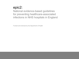 epic2: National evidence-based guidelines for preventing