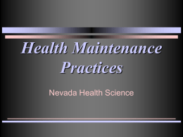 Health Maintenance Practices
