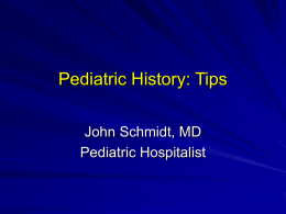Comprehensive Clinical Assessment – Pediatric Station