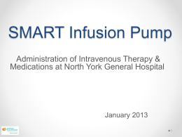 Smart Infusion Pump - North York General Hospital