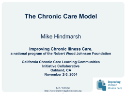 The Patient's Role In Chronic Illness Care