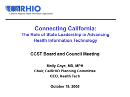 California Regional Health Information Organization