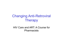 Clinical Pharmacology of Antiretroviral Therapy