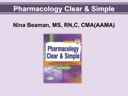 Clear and Simple Pharmacology