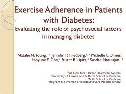 Exercise Adherence in Diabetes: Potential role of
