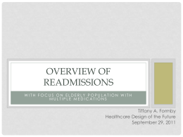 Overview of Readmissions - Georgia Institute of Technology