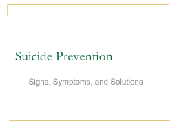 Suicide Prevention - University of Kansas Medical Center