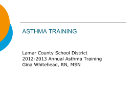 ASTHMA WEB-BASED MODULE