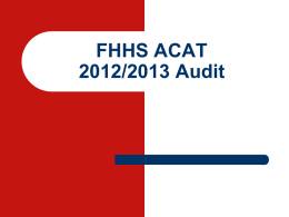 Red Team ACAT 2012/2013 Audit