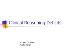 Clinical Reasoning Deficits
