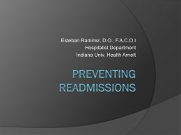Preventing Readmissions - Lafayette Medical Education