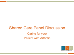 Shared Care Panel Discussion RA OA