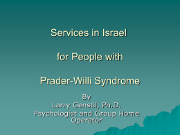Services in Israel for People with Prader