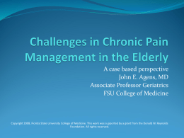 Chronic Pain Managment - Florida State University College