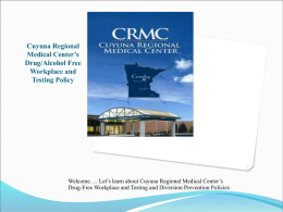 Cuyuna Regional Medical Center’s Drug/Alcohol Free