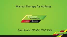 Soft Tissue Palpation and Manual Therapy
