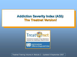 Cairo Addiction Severity Index Training