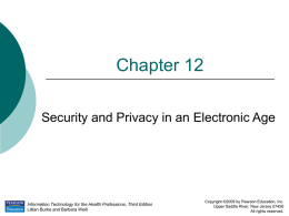 Chapter 2 - Security and Privacy in an Electronic Age