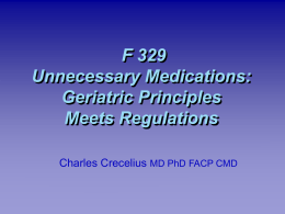 Effects of Regulations on Medication Management for LTC