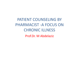 PATIENT COUNSELING BY PHARMACIST